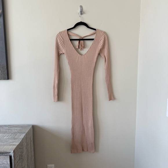 NBD Bekah Ribbed Midi Dress in Nude - Picture 11 of 11